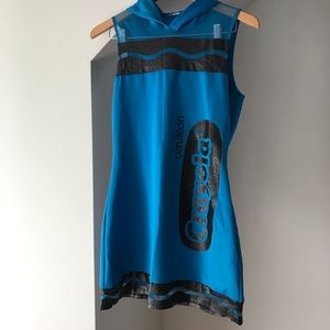 Cayola crayon cerulean blue costume with hat